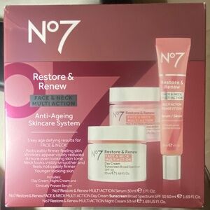 No 7 Restore & Renew Multi Action Face & Neck Skincare System